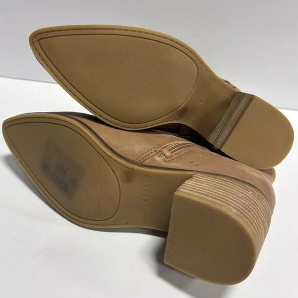 Lucky Brand Women’s Cosmio Brown Zip Booties, Size 6 M - Picture 6 of 7